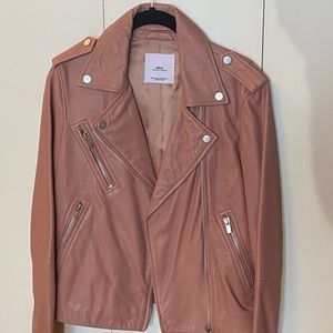 Mango Pink Leather Jacket - Perfect Condition